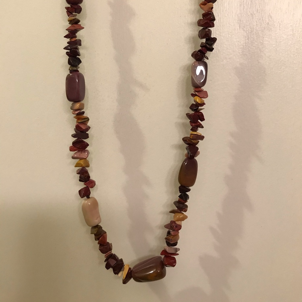 Multi-colored stone necklace